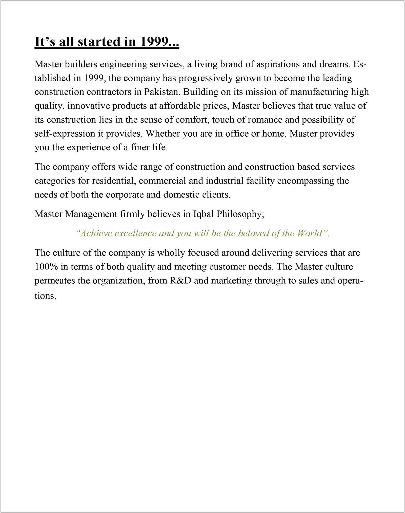 Master Builders Company Profile Page 2